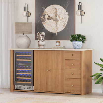 Blytheville Dual Tone Sideboard with Mini Fridge Space