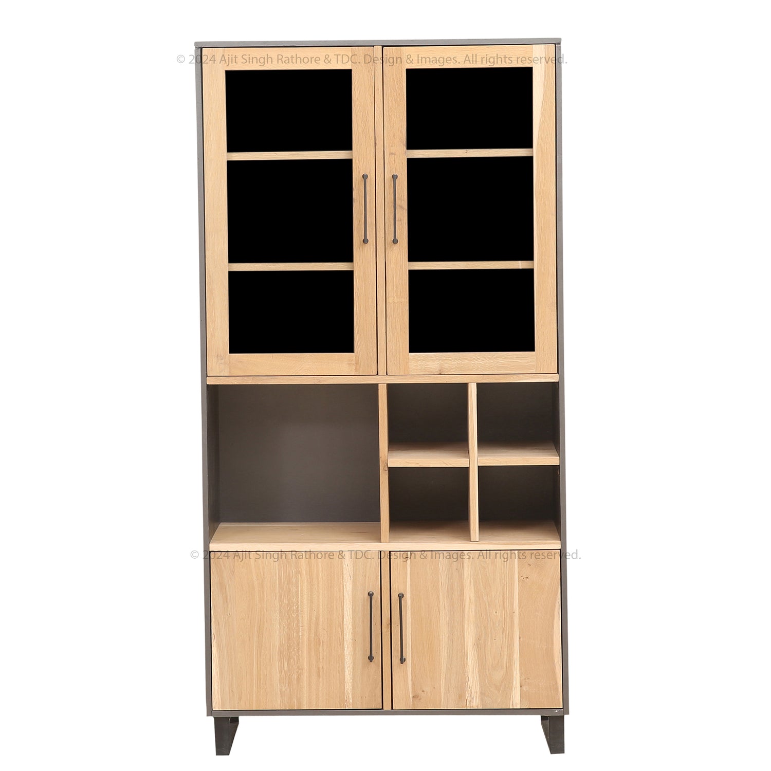 Trenton Industrial Solid Wood Bookcase