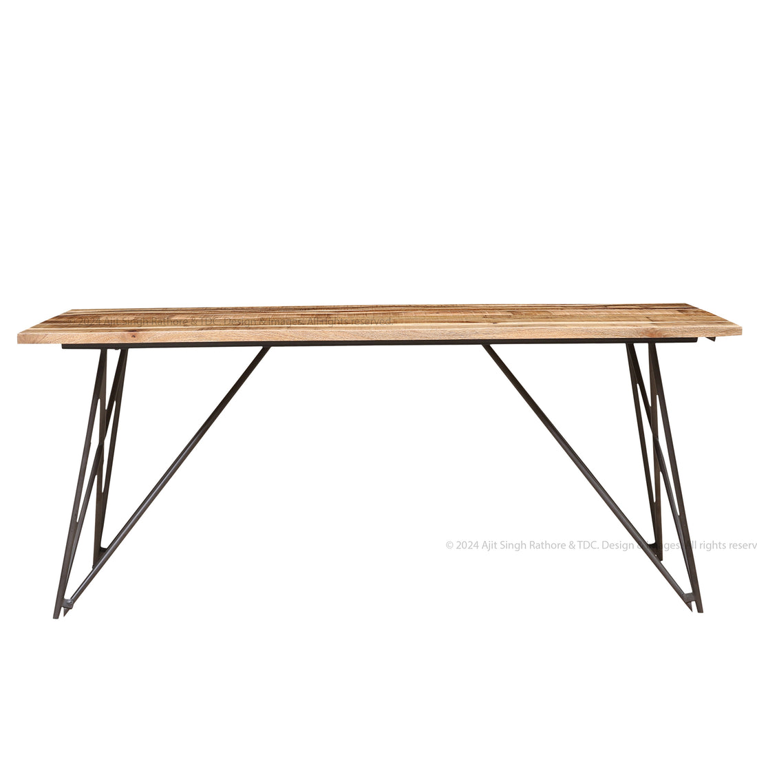 Millville Crossbeam Solid Wood Dining Table