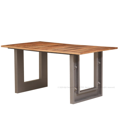 Montclair Solid Wood Industrial Charm Dining Table