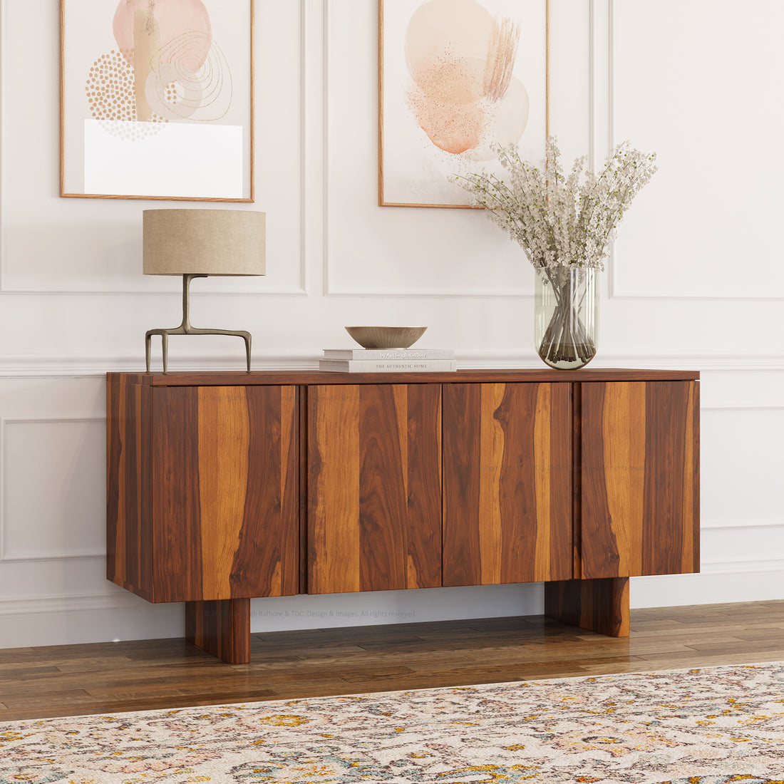 Charlotte Rustic Solid Wood Buffet Sideboard