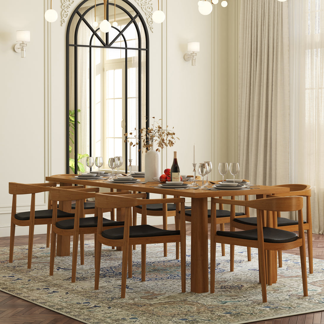 Lexington Modern Solid Wood Dining Table and Chair Set