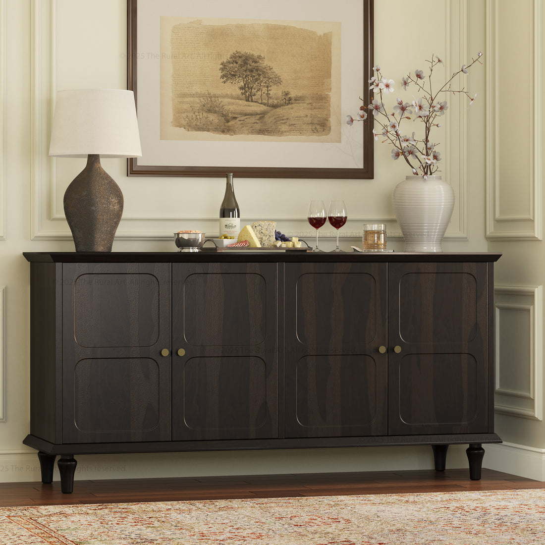 Atmore Wine Bar Sideboard Buffet Made in Solid Wood