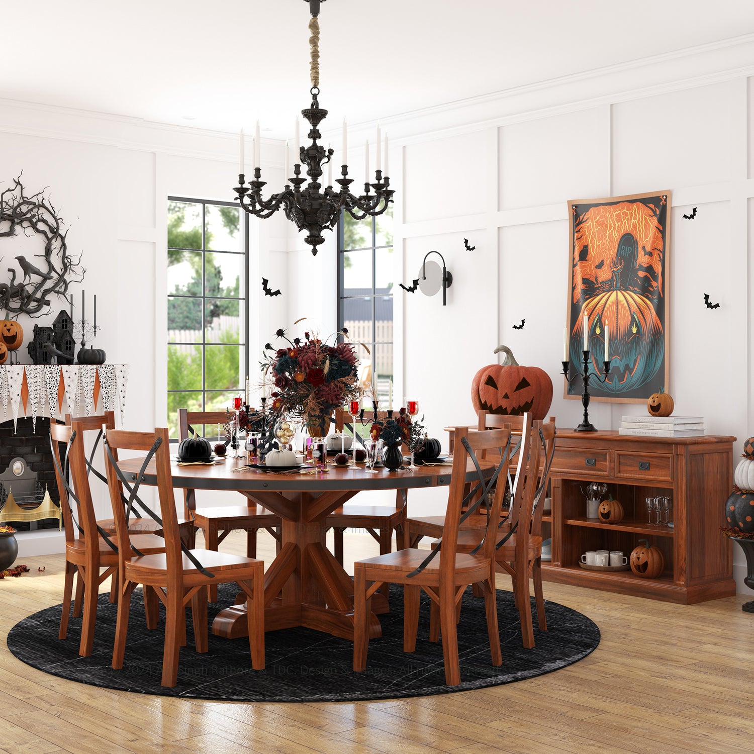 Troy Solid Wood Dining Table