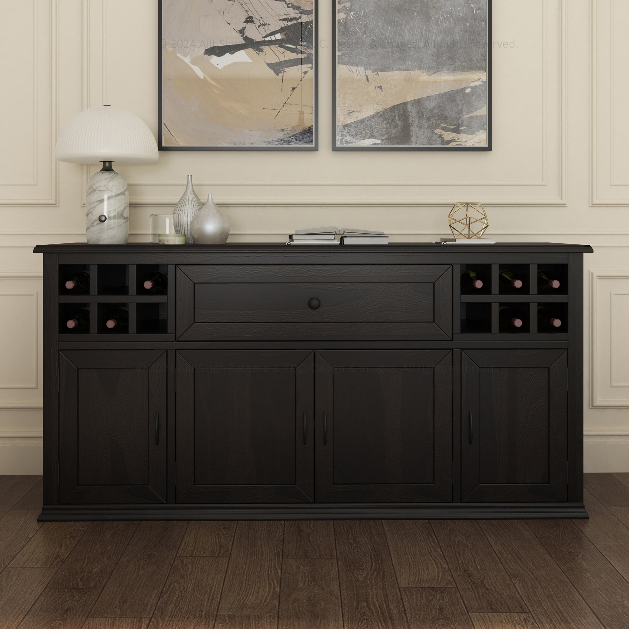 High Sierra Sideboard Buffet Wine Bar Cabinet