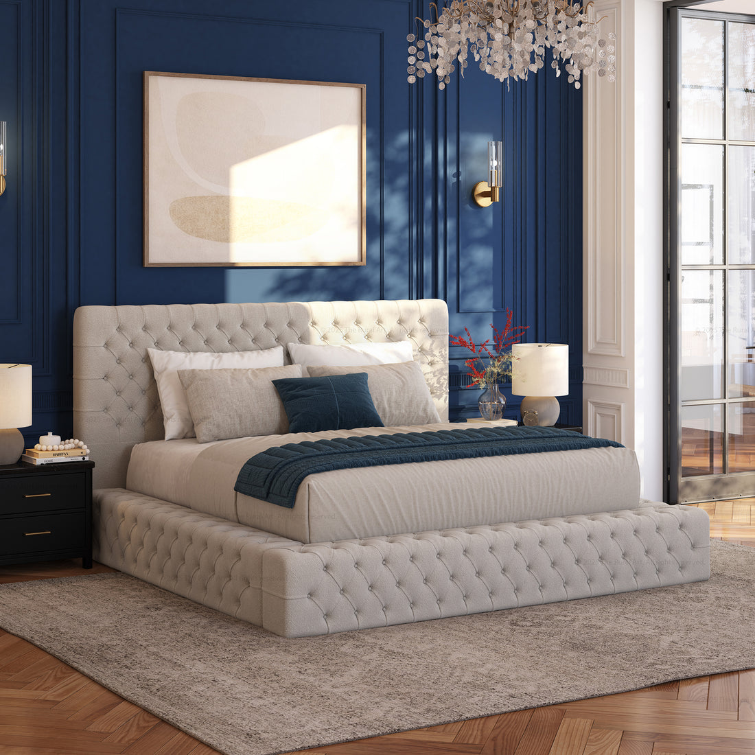 Sebring Boucle Upholstered Bed