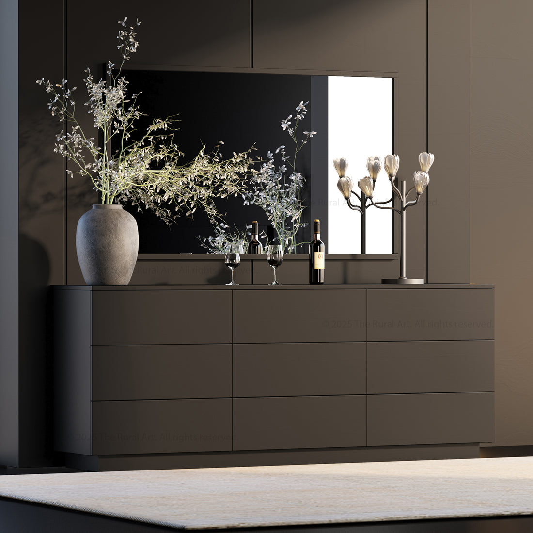 Kingston Solid Wood Dresser | Modern Minimalist Storage Cabinet