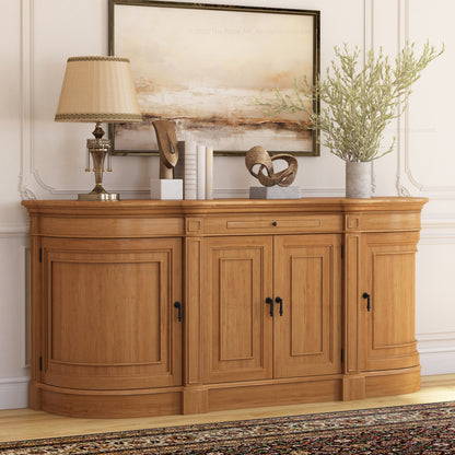 Goldfield Solid Wood Curved Sideboard Buffet Storage for Dining Room