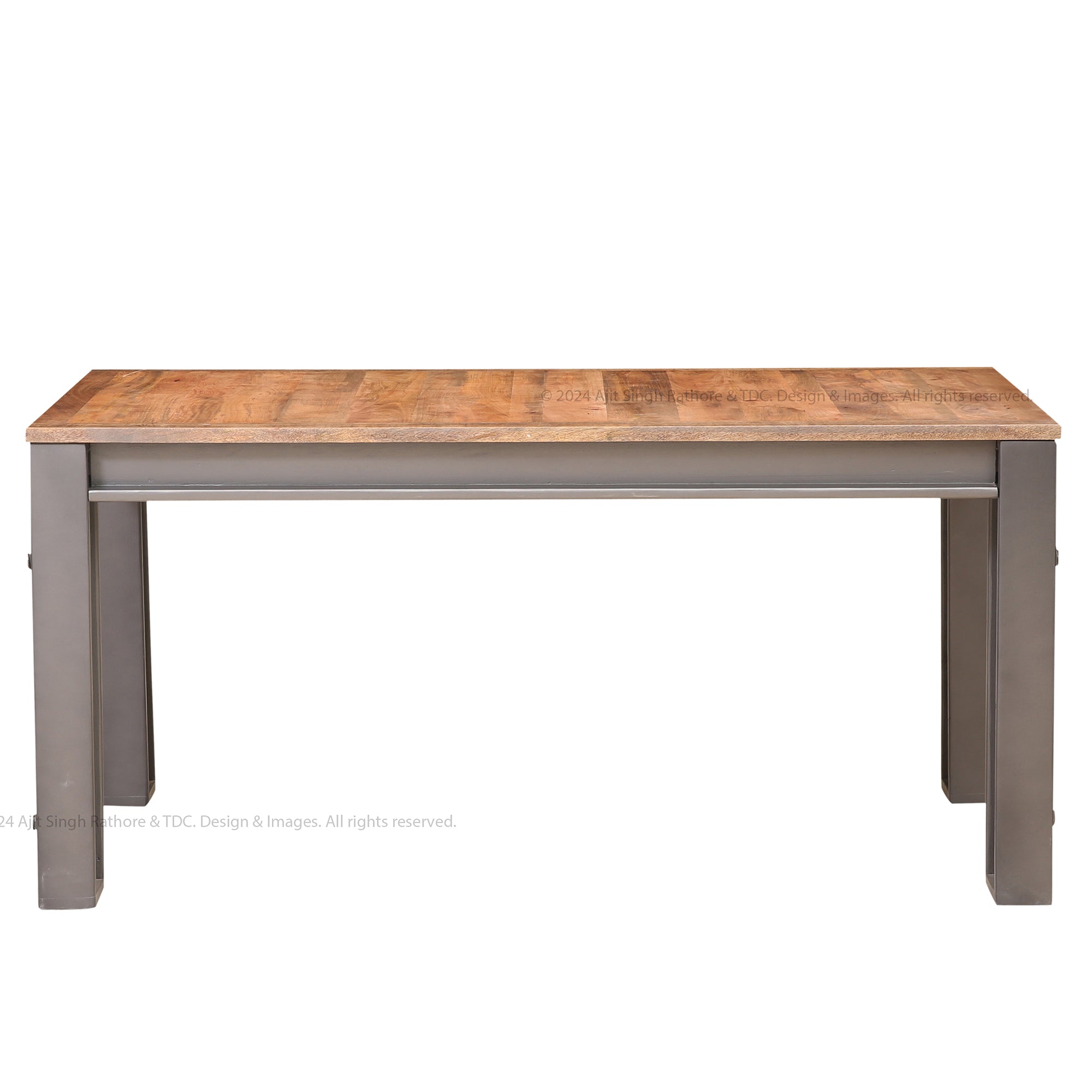 Montclair Rustic Industrial Solid Wood Dining Table