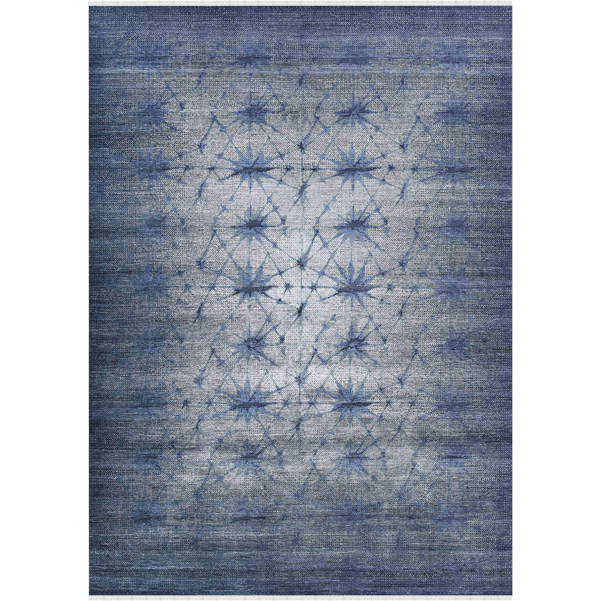 Vienna Blue Sapphire Hand-Knotted Wool &amp; Silk Rug