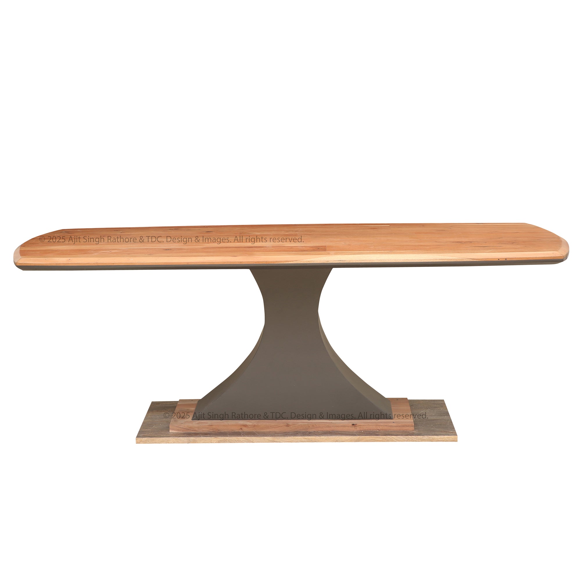 Southampton Modern Solid Wood Dining Table with Sculpted Base