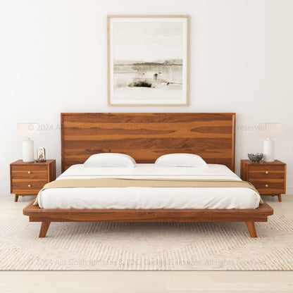 Berkeley Solid Wood Platform Bed with Headboard