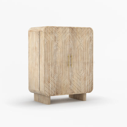 Claremont Dual-Tone Solid Wood Wine Bar Cabinet