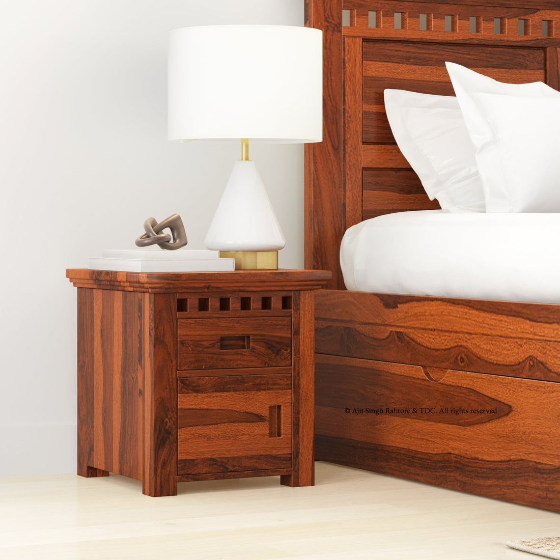 Alameda Night Stand Solid Indian Rosewood