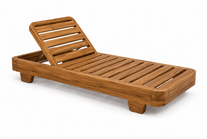 Concord Solid Teak Wood Adjustable Outdoor Sun Lounger