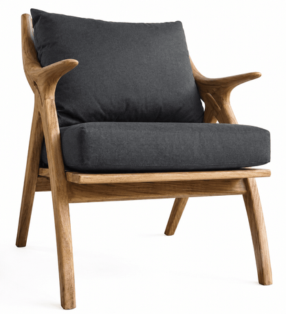 Calexico Solid Teak Wood Lounge Chair with Cushions | 1 Seater &amp; 2 Seater Options
