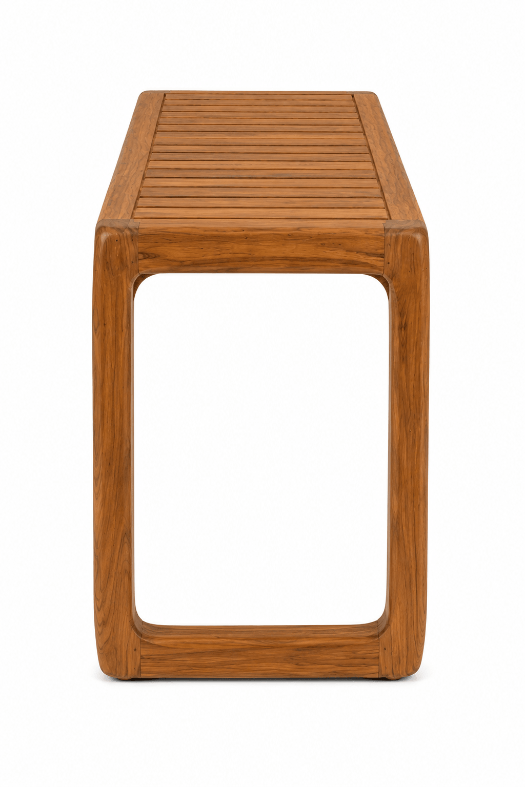 Dallas Slatted Solid Teak Wood Bar Table
