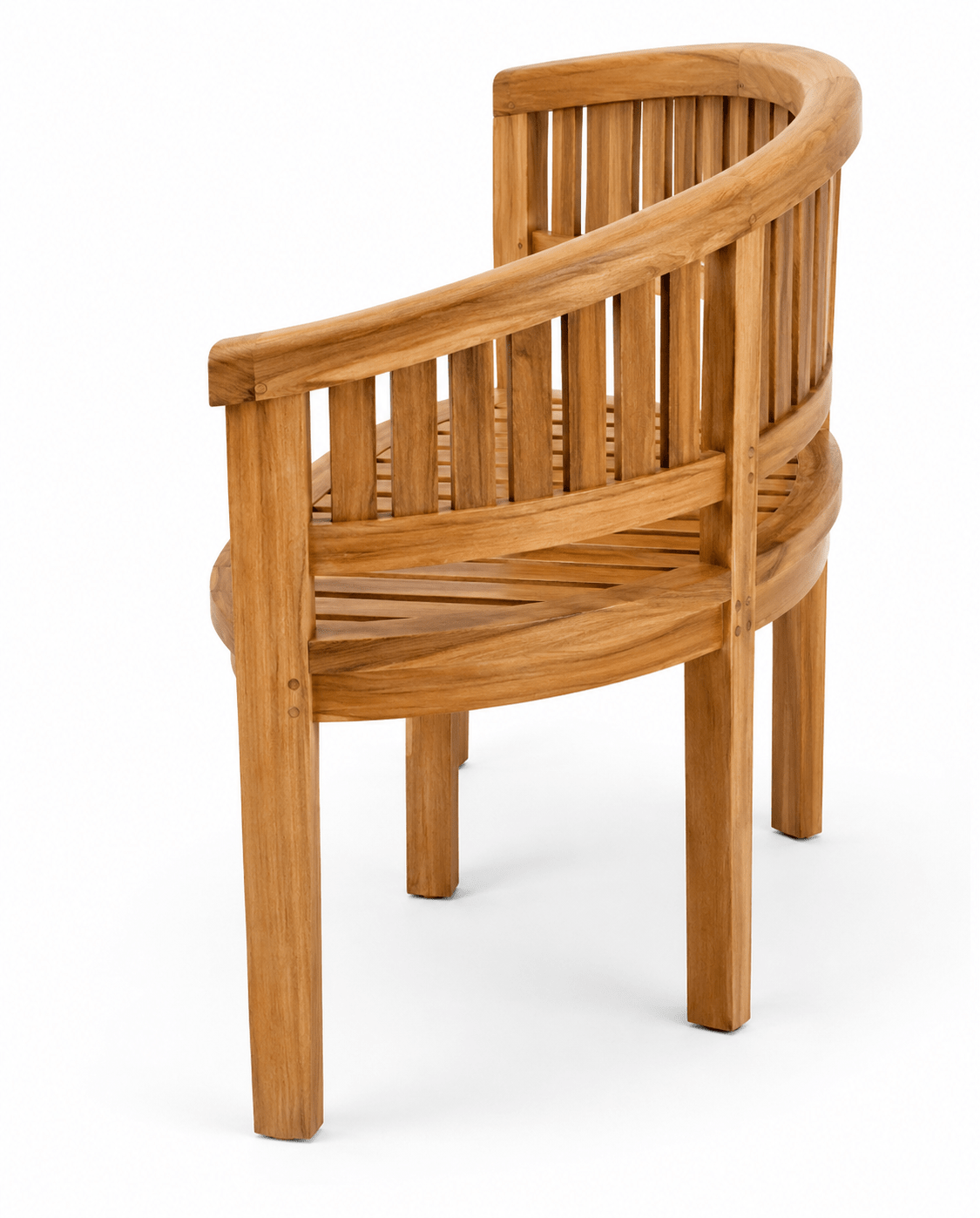 Oraibi Solid Teak Wood Curved Outdoor Bench
