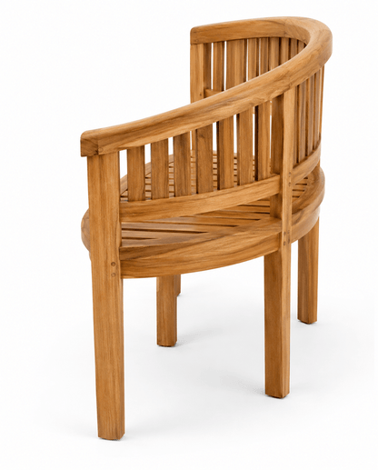 Oraibi Solid Teak Wood Curved Outdoor Bench