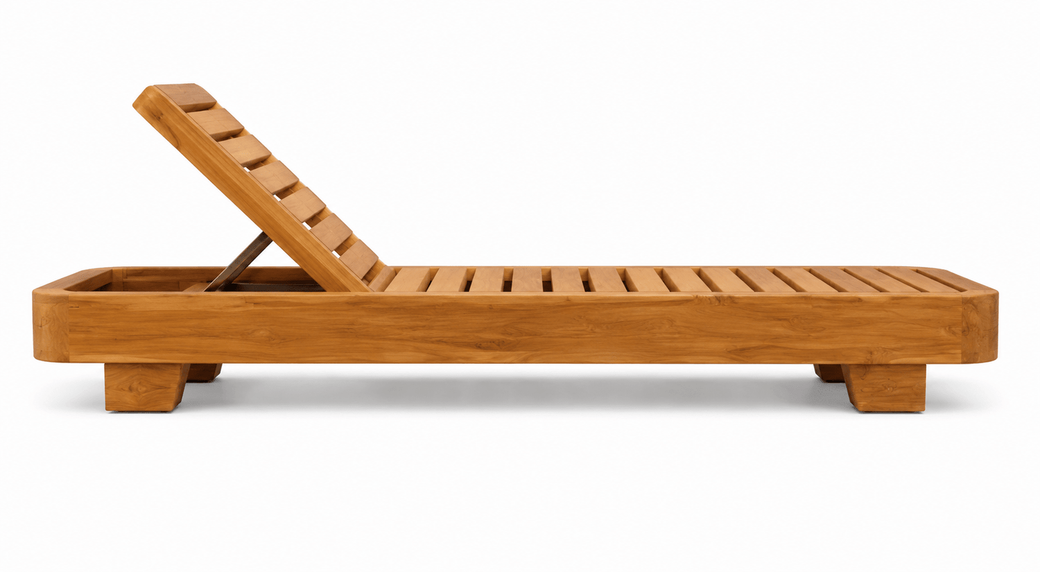 Concord Solid Teak Wood Adjustable Outdoor Sun Lounger