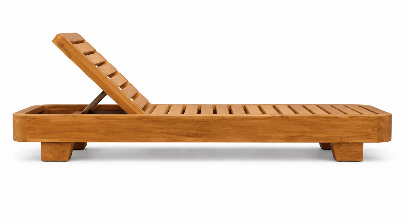 Concord Solid Teak Wood Adjustable Outdoor Sun Lounger