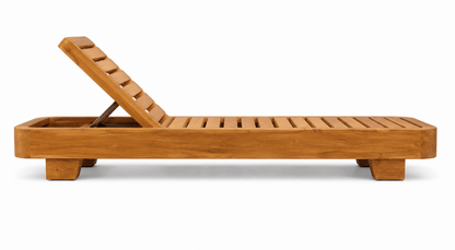 Concord Solid Teak Wood Adjustable Outdoor Sun Lounger