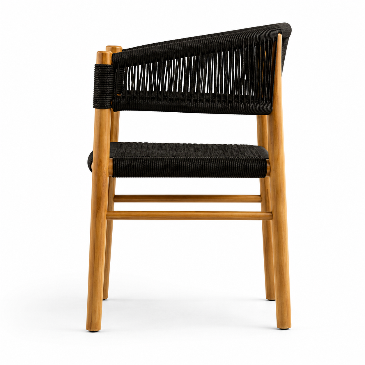 Valdez Solid Teak Wood Rope Dining Chair