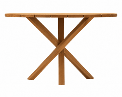 Stuttgart Sunburst Solid Wood Round Coffee Table