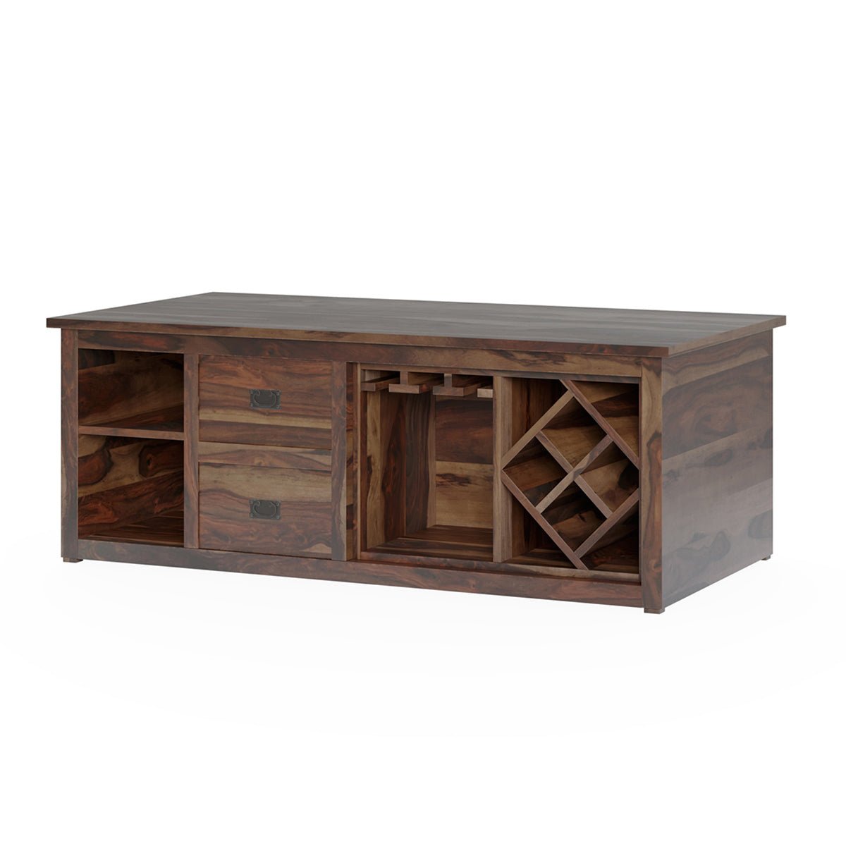 Okanagan Multi Purpose Solid Wood Wine Storage Coffee Table