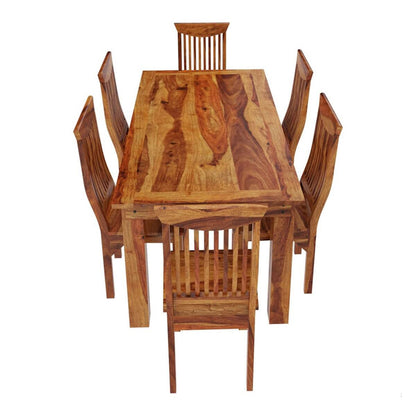 Boise Modern Rustic Solid Wood Dining Table & Chair Set