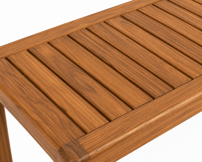 Dallas Slatted Solid Teak Wood Bar Table