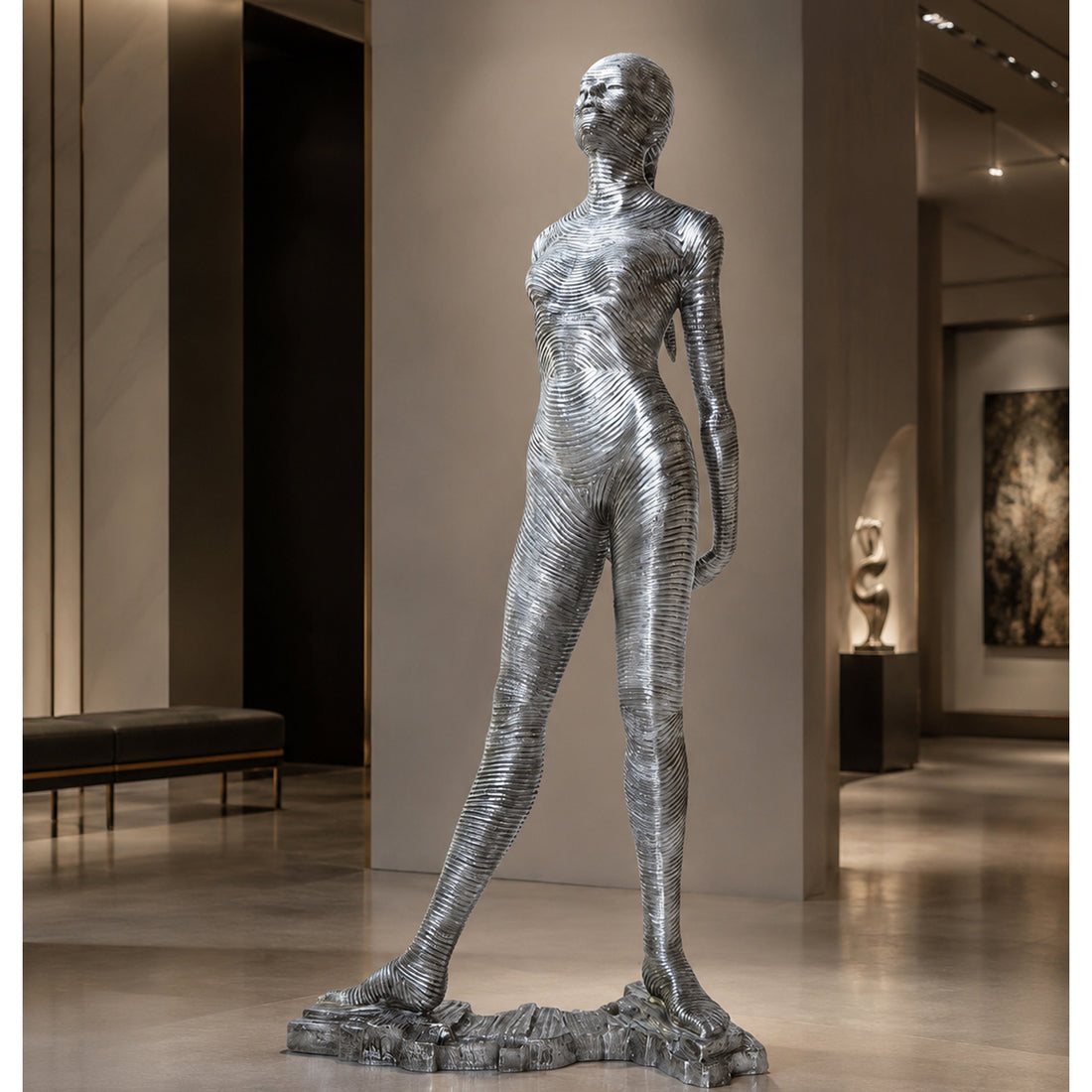 Ethereal Muse Contemporary Female Figure Sculpture