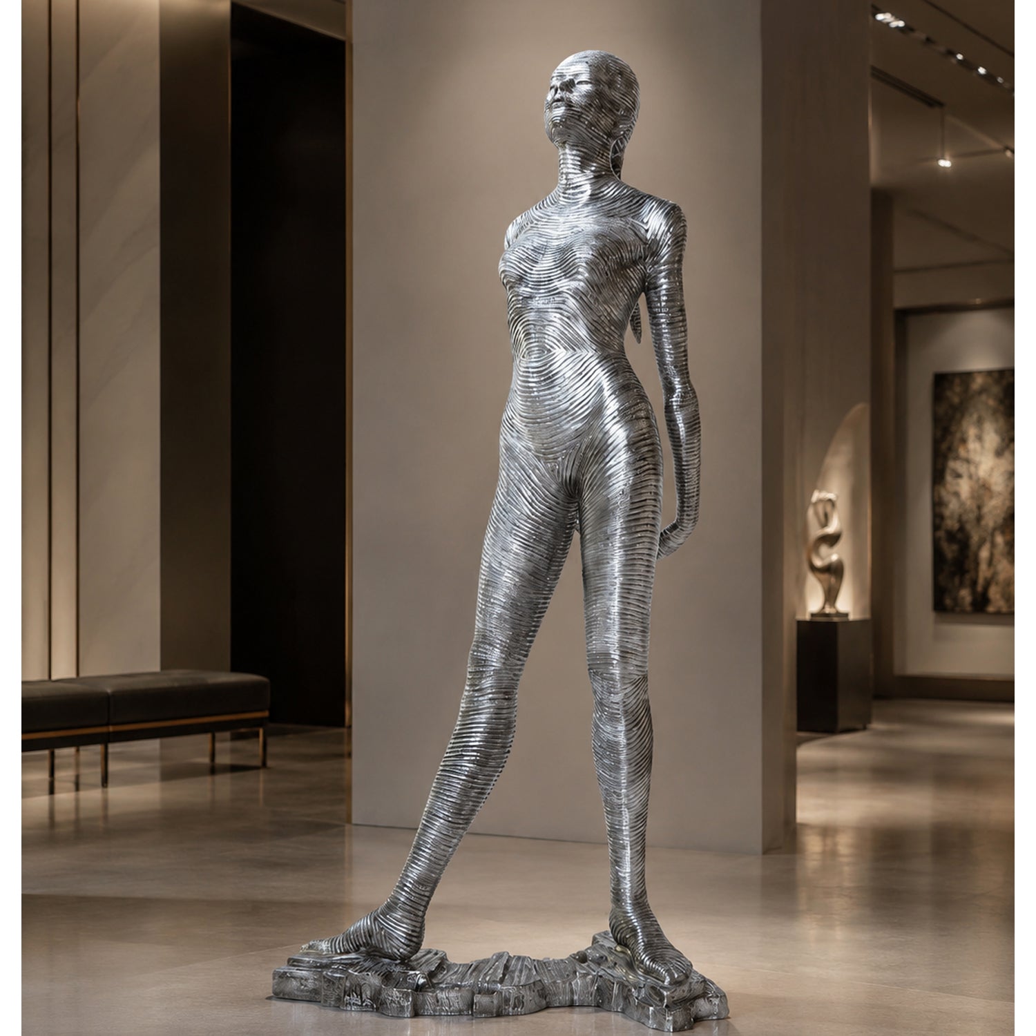 Ethereal Muse Contemporary Female Figure Sculpture