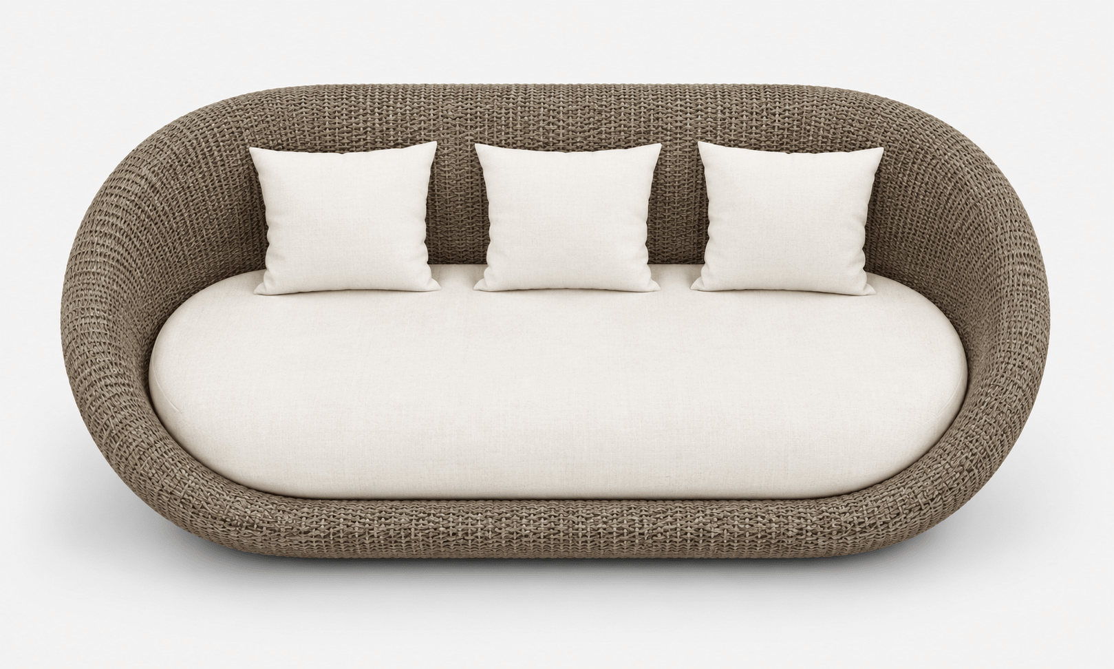 Camden 3-Seater Woven Outdoor Sofa with Cushions