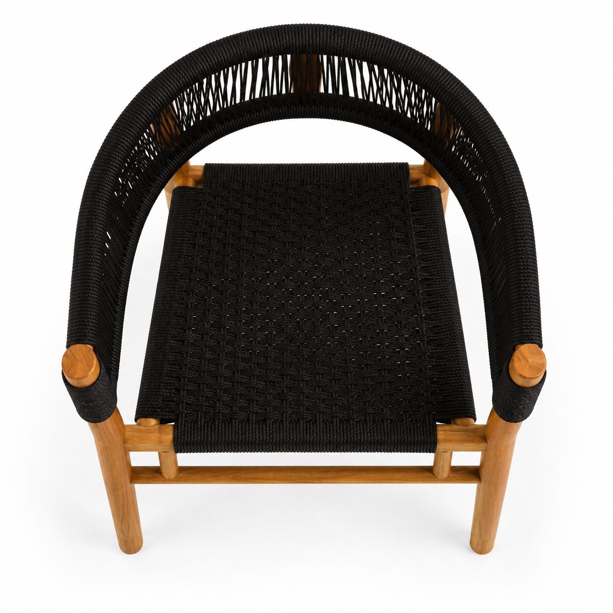 Valdez Solid Teak Wood Rope Dining Chair