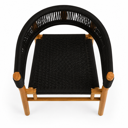 Valdez Solid Teak Wood Rope Dining Chair