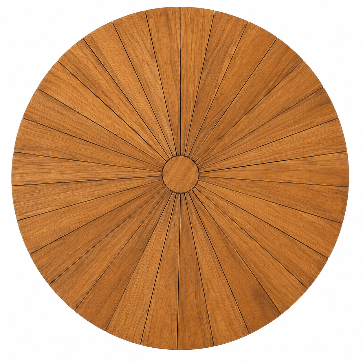 Stuttgart Sunburst Solid Wood Round Coffee Table