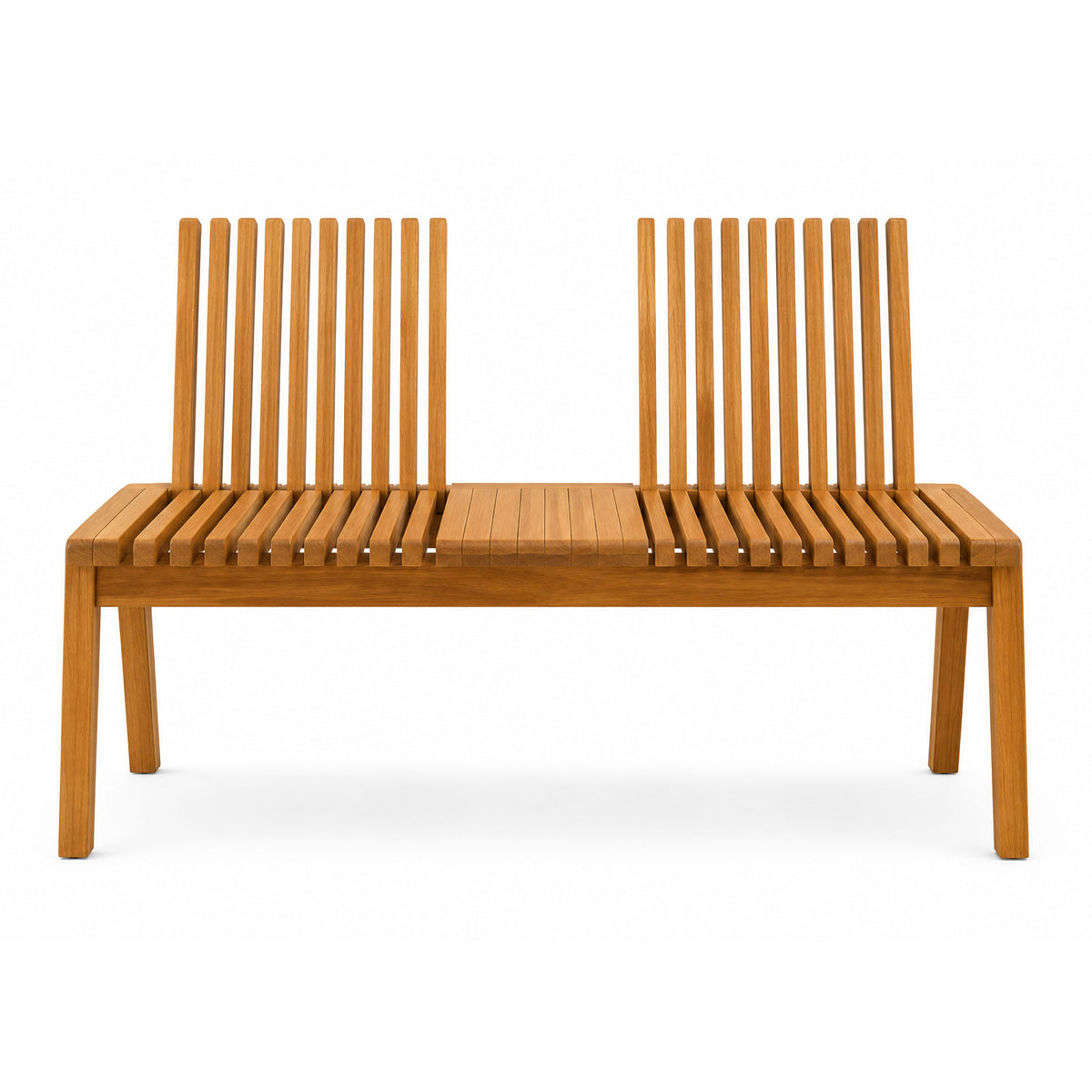 Mobile Solid Teak Wood Convertible Backrest Bench