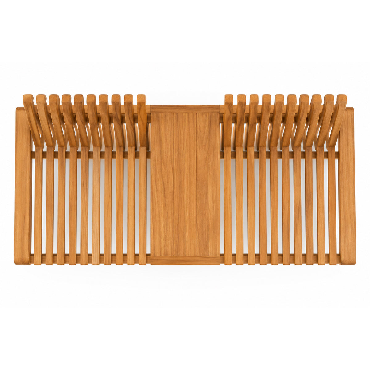 Mobile Solid Teak Wood Convertible Backrest Bench