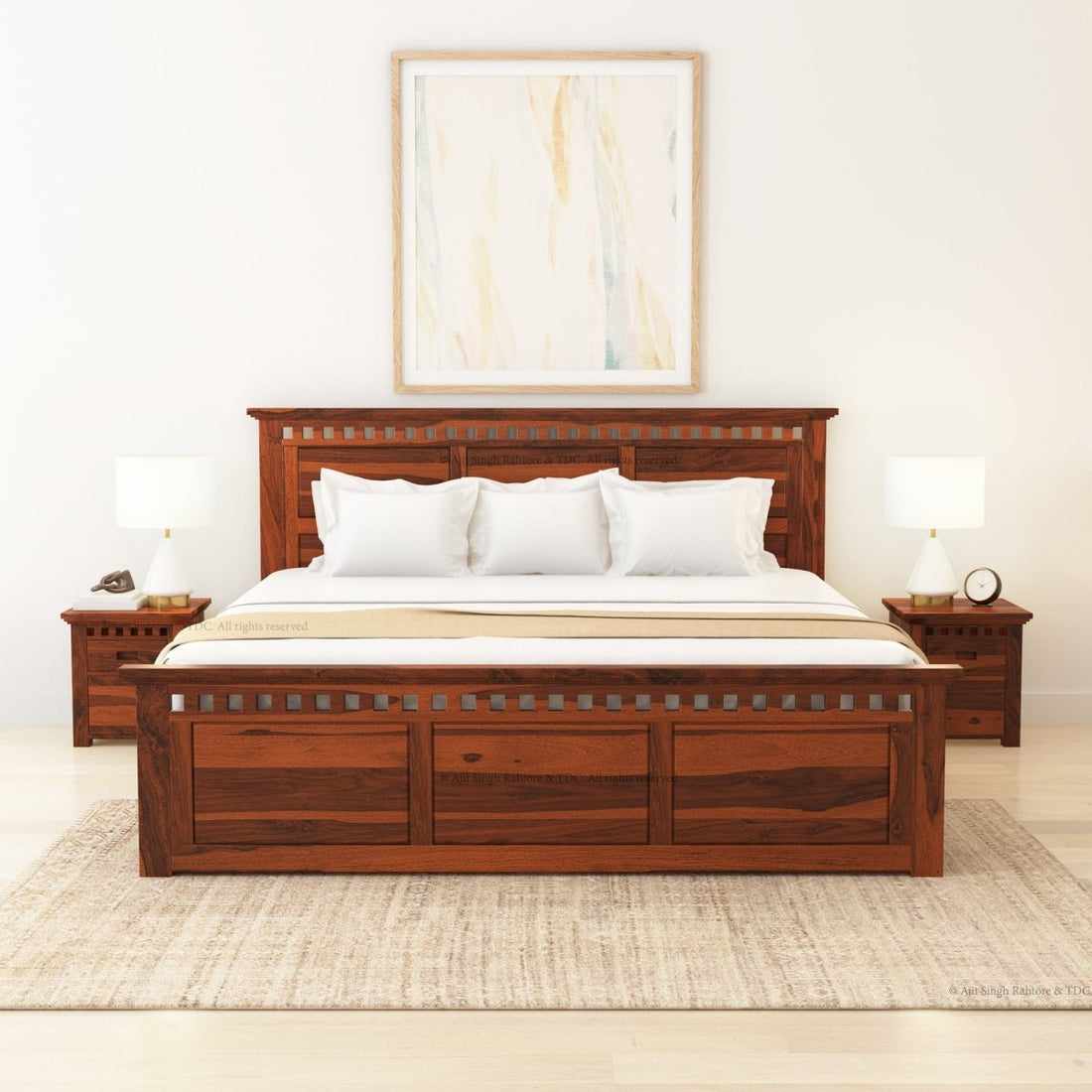 Alameda Solid Wood Storage Bed with Headboard