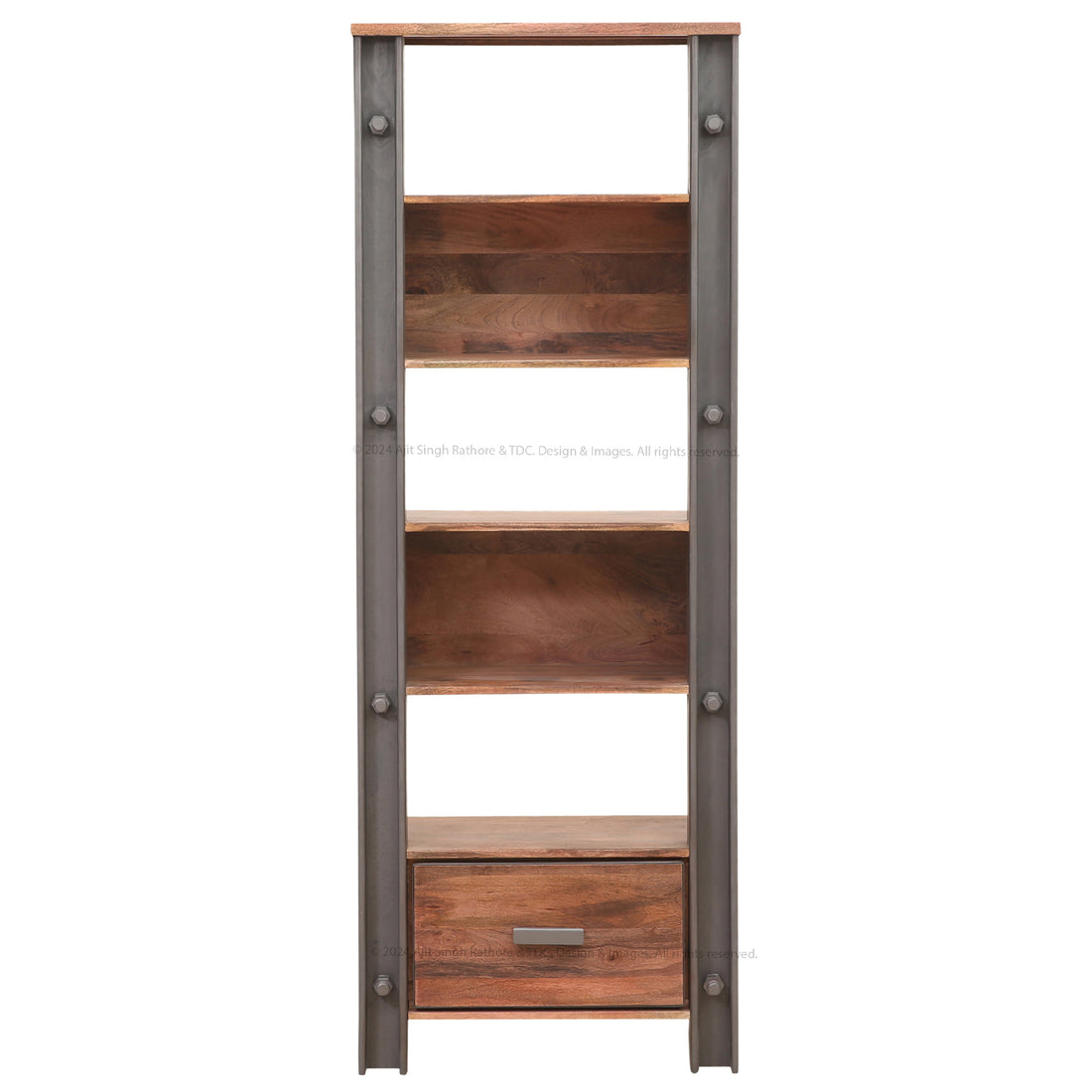 Montclair Solid Wood Industrial Charm Bookshelf