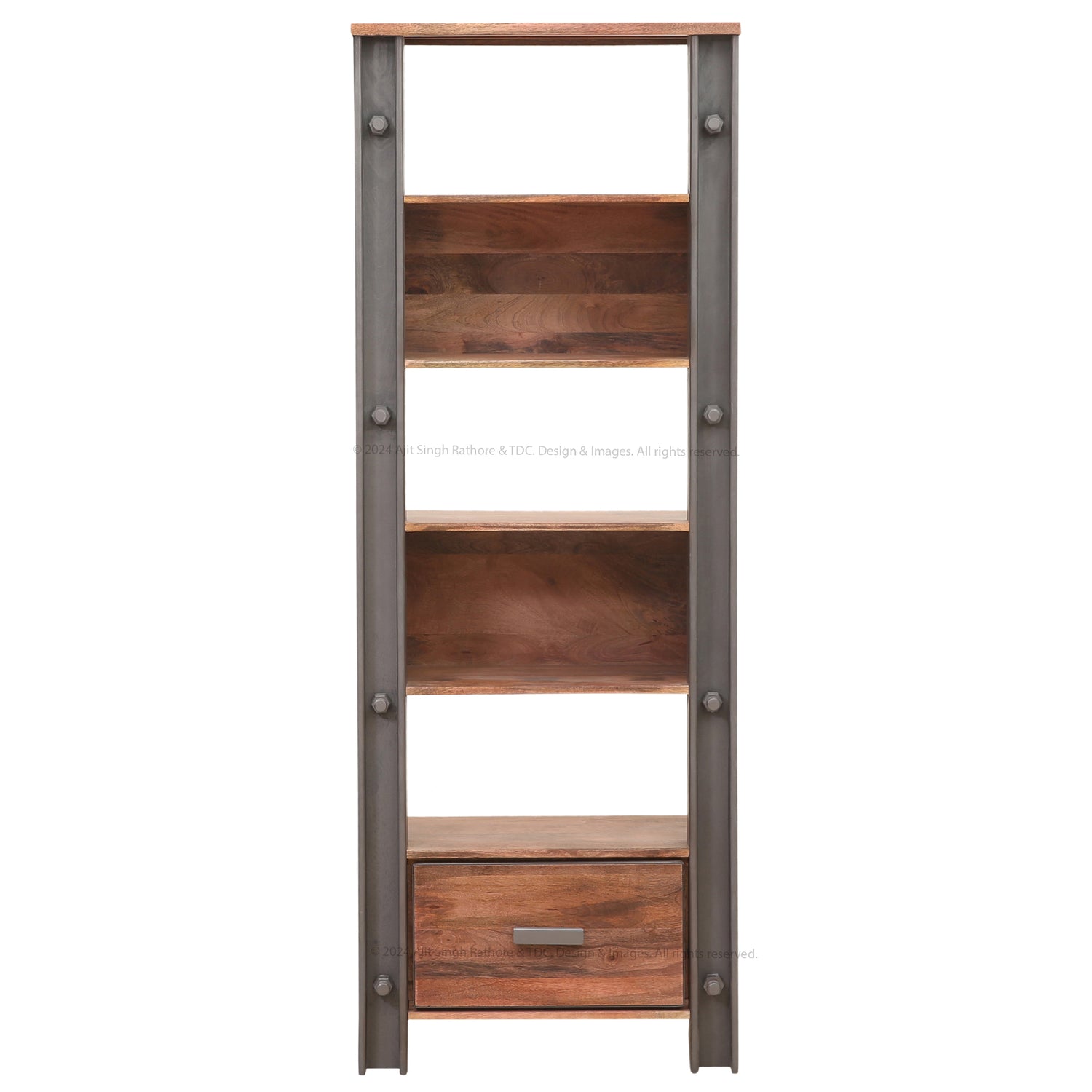 Montclair Solid Wood Industrial Charm Bookshelf