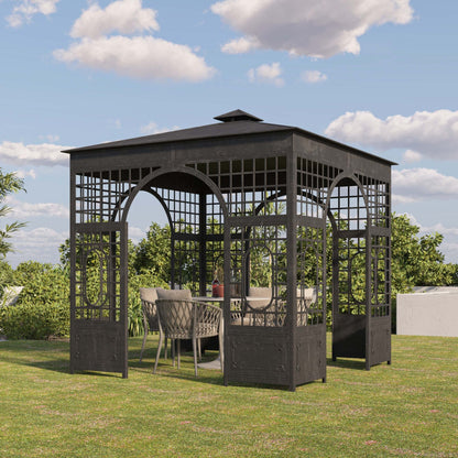 Old Estate Wrought Iron Garden Gazebo – Timeless Architectural Elegance
