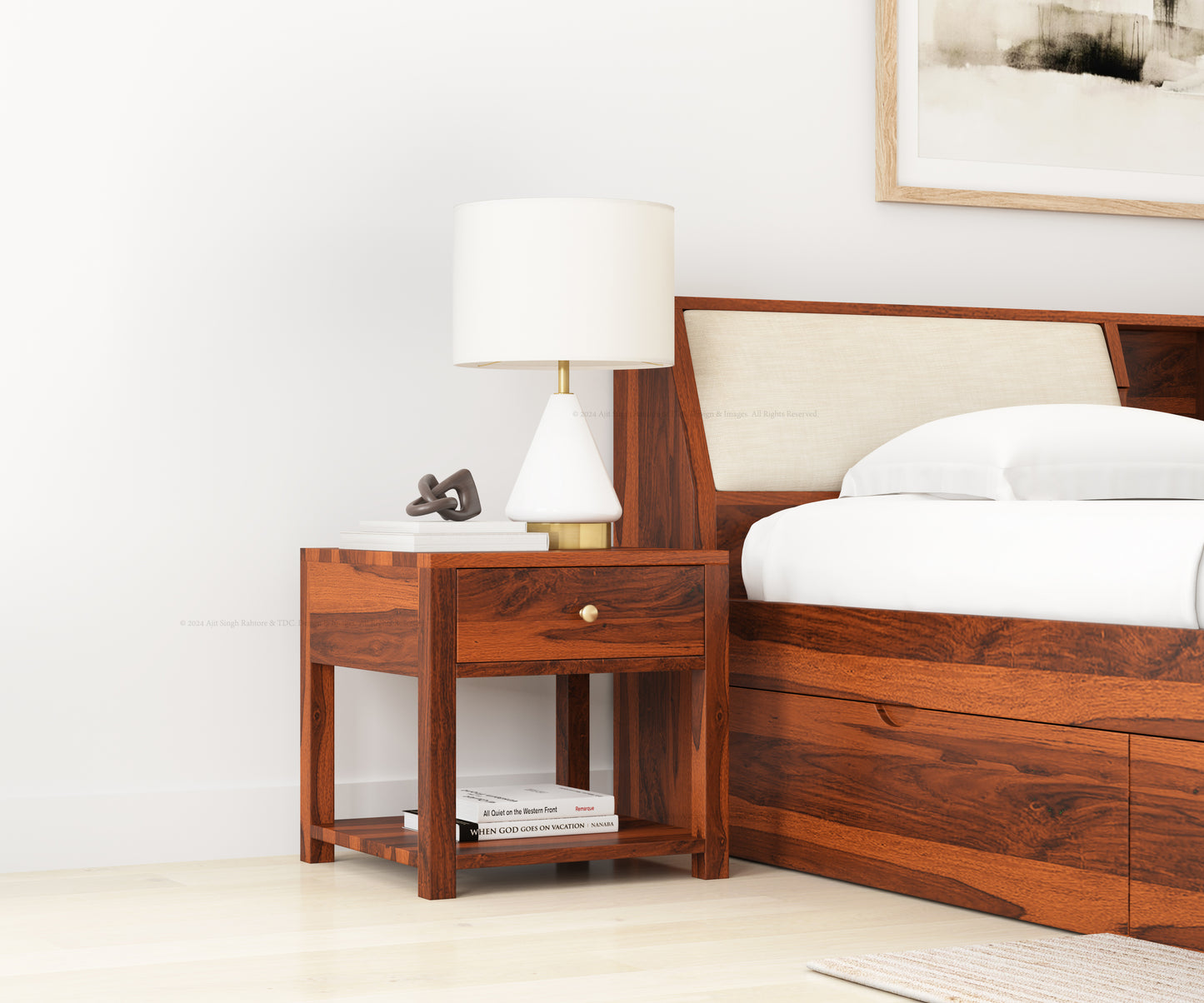 Huntsville Solid Wood Nightstand with Drawer