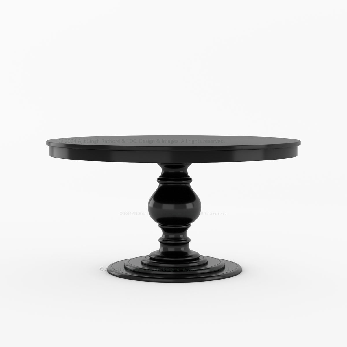 Solid Wood Rustic Round Dining Table For 4, 6, 8, 10 Seater | Clanton ...
