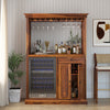Ashford Solid Wood Home Bar Cabinet With Fridge Space