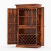 Gadsden Rustic Tall Armoire Wine & Liquor Cabinet