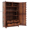 Rainbow Reclaimed Wood Tiles 48 Inch Large Armoire with 4 Drawers